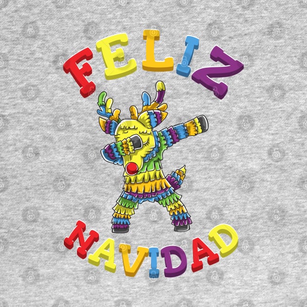 Feliz Navidad Merry Christmas Pinata Reindeer Mexican Mexico by E